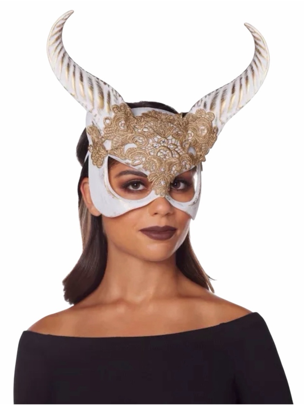 Spirit Halloween Horned Masquerade Eye Mask
